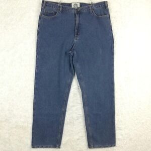 Old Mill Mens Jeans Thermal Lined Straight Leg Denim Blue Medium Workwear 42x34